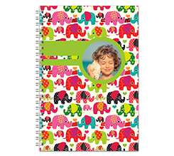 Agenda settimanale 14x21 Elefantini colorati personalizzabile