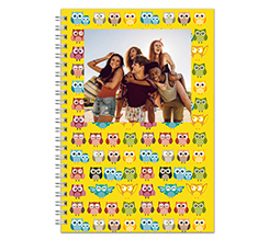 Agenda settimanale 14x21 Gufetti colorati personalizzabile