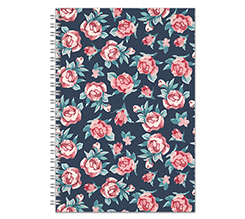 Agenda settimanale grande con grafica rose