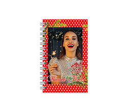 Agenda settimanale piccola con foto e grafica Bacche natalizie