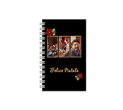 Agenda settimanale piccola con foto collage e grafica di natale