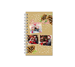 Agenda settimanale con foto collage e grafica Pigne natalizie