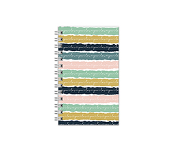Agenda tascabile con grafica fasce colorate
