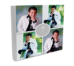 Album foto 26x30 con copertina collage personalizzata per comunione