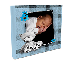 Orsetto e grafica celeste per Album Fotografici Con Tasche 26x30