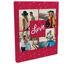 Album fotografico con copertina personalizzata, grafica Love per San Valentino