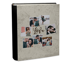 Album portafoto con grafica collage