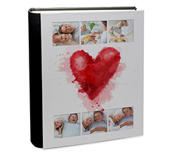 Album in pelle con copertina con cuore
