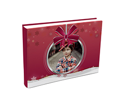 Album 20x15 cm in tessuto con grafica natalizia