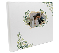 Album fotografico con grafica floreale per matrimonio