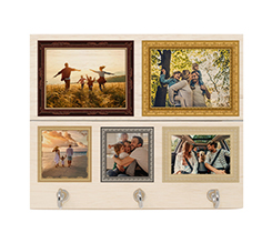 stampa foto su portachiavi su listelli in legno personalizzato con grafica con cornici vintage