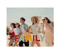 appendichiavi in legno su listelli personalizzato con foto e scritta family