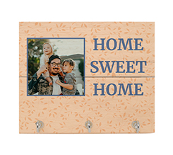 appendichiavi in legno da parete stampato con foto e grafica con scritta home sweet home