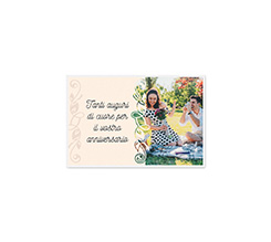 Biglietto auguri Anniversario con dedica e foto