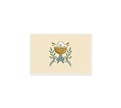 Bigliettino Auguri con grafica Calice per Cresima