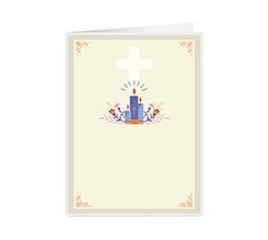 Card apribile per Cresima con candele