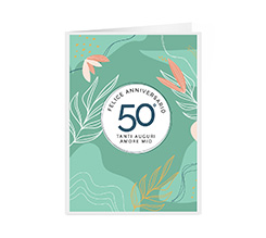 Card auguri per Anniversario 50 anni di Matrimonio