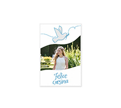 Biglietto auguri felice Cresima con foto