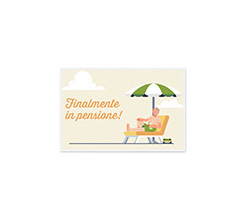 Biglietto auguri finalmente in pensione