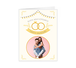 Card con grafica per Anniversario e foto