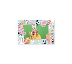 Biglietto auguri per Pasqua con foto e grafica ovetti