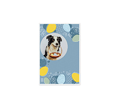 Biglietto per augurare Buona Pasqua con sfondo celeste