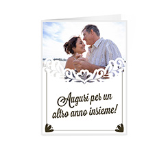 Card per Anniversario Matrimonio con dedica e foto