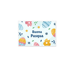 Biglietto Buona Pasqua con grafica ovetti