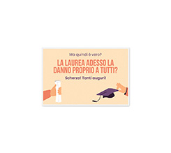 Biglietto auguri per scherzo neolaureato