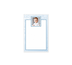 Bigliettino Auguri Blue frame