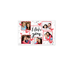 Bigliettino Auguri I love you collage