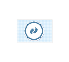 Bigliettino Auguri Piedini azzurri