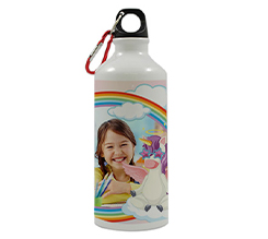 borraccia per bambini con unicorno e arcobaleno