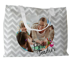 Borsa per mare per Maestra con foto e grafica Best Teacher
