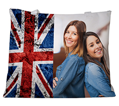 Borsa mare con foto e grafica Uk
