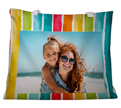 Borsa mare con grafica colorata e foto