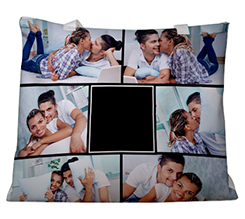 Borsa mare grafica black collage