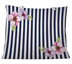 Borsa mare grafica blue bands