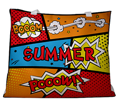 Borsa mare grafica fumetto