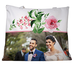 Borsa mare con foto e grafica romantic flowers