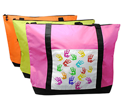 Borsa multiuso per Maestre con grafica Mani Colorate