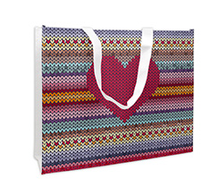 Borsa spesa Personalizzata con grafica cuore effetto ricamo