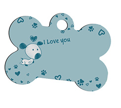 Medaglietta per cani I love you