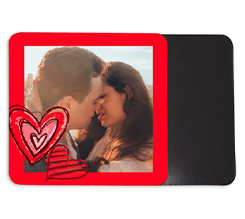 Magnete nella forma quadrata ccon cuori