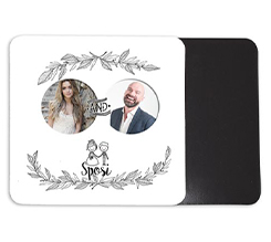 Magnete quadrato grande con piccoli sposini