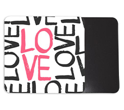 Foto calamita con grafica con scritte