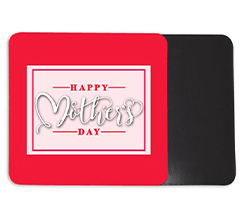 Magnete quadrato grande con grafica rossa