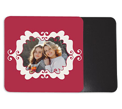 Calamita quadrata con grafica con cornice