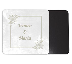 Calamita quadrata con grafica bianca