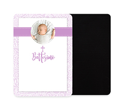 calamita rettangolare flessibile battesimo bimba